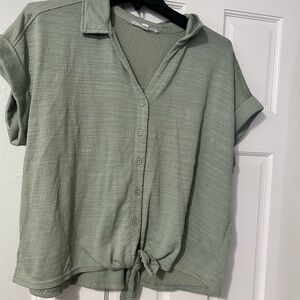 Jane and Delancey Sage Button-Down Shirt